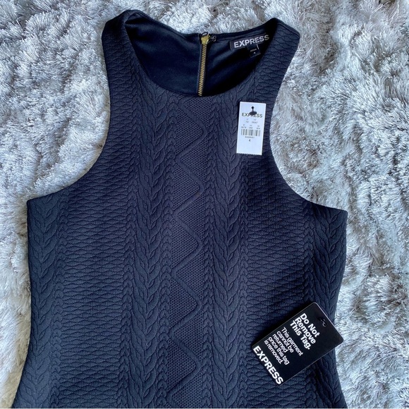 Express Black Racerback Midi Dress Size 2 NWT - Picture 8 of 9